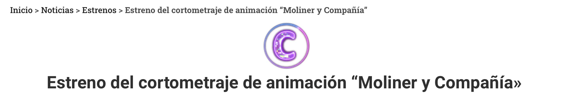 Estreno del cortometraje de animación “Moliner y Compañía»